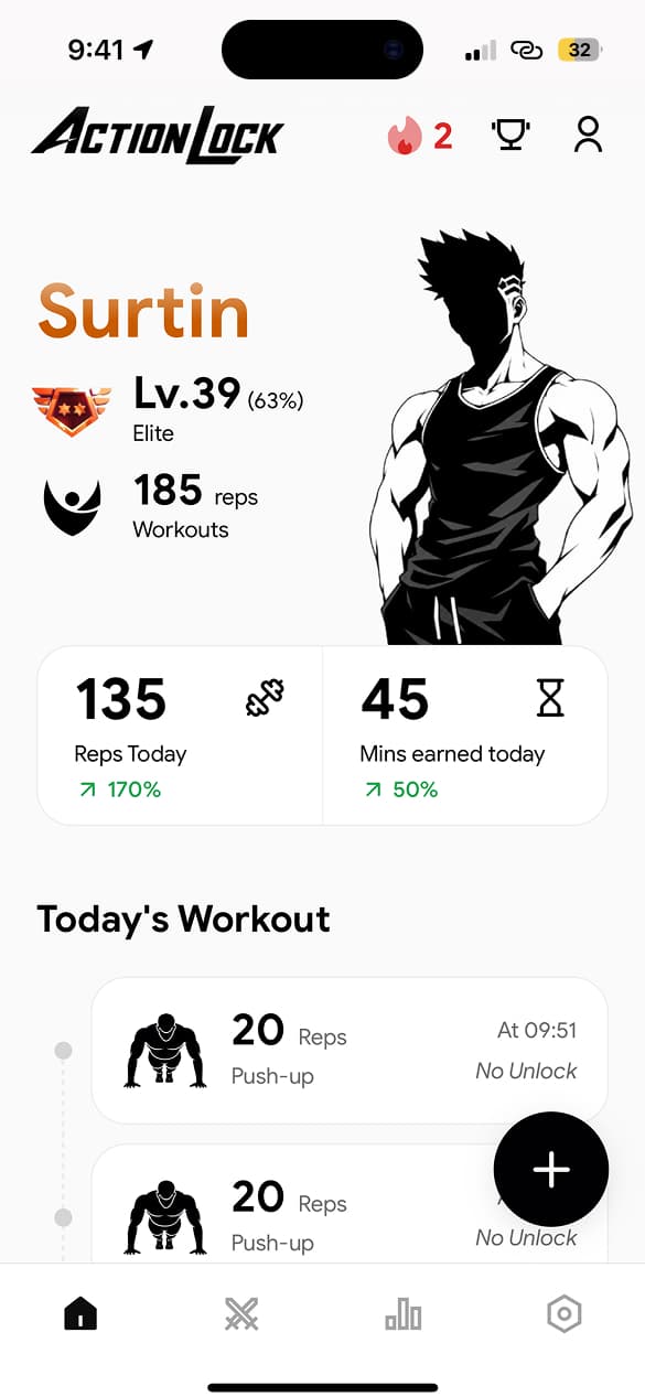 ActionLock app screenshot